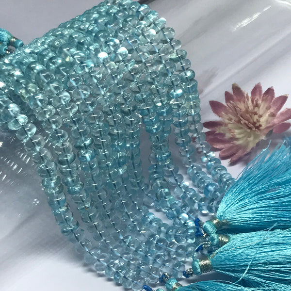 Sky Blue Topaz Rondelle Beads