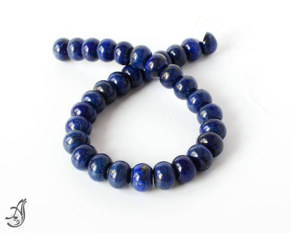 Natural Lapis Lazuli Beads, 17mm Rondelle lapis Lazuli Bead, Necklace, Smooth Blue Lapis Lazuli Gemstone For Jewelry making, 16 Inch Strand