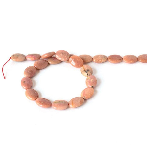 Pink Peruvian Opal Beads, 13x18mm Long Oval Opal Beaded Necklace, 16 Inch Strand Opal Gemstone Bead,Natural Opal Cabochons Jewelry For Woman