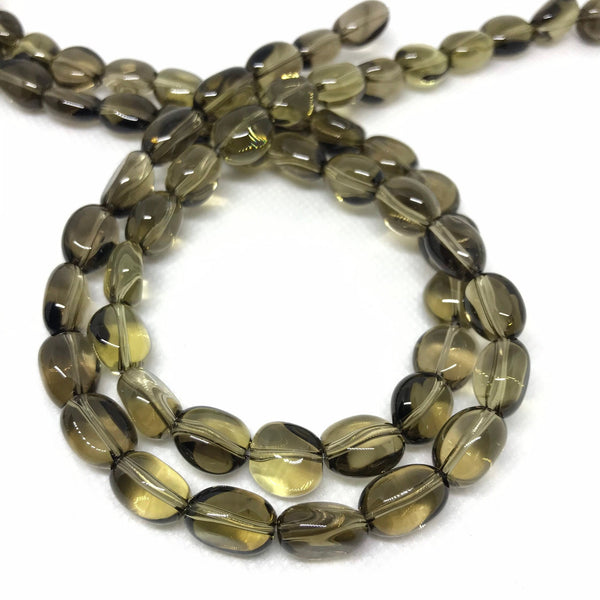 100% Natural Smokey Quartz Beads, 10mm Nuggets Smooth Quartz Bead Necklace, 15 Inch Strand Crystal Quartz Bead, Brown Gemstone For Jewelry