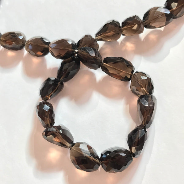 Natural Smokey Quartz Beads, Multi Size Brown Quartz Bead Necklace,Faceted Nuggets Quartz Gemstone Bead Strand,Calibrated Quartz Bead (574 )