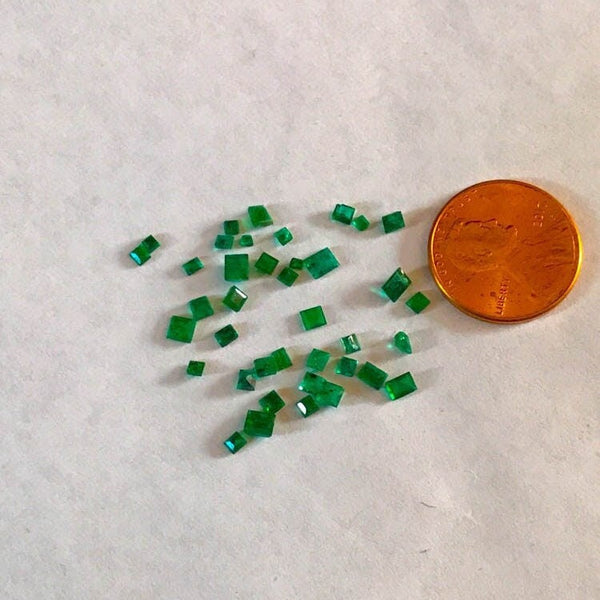 Natural Emerald, 1.8mm To 3.4mm Square cut Emerald Gemstone For Jewelry making, Loose Green Emerald Gemstone For Ring,Emerald May Birthstone