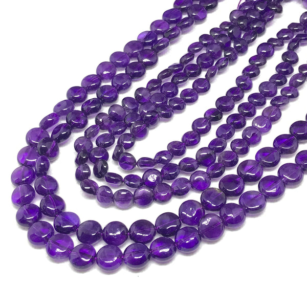 AAA Natural Amethyst, 8mm & 10mm African Amethyst Round Bead Necklace, High Quality Dark Purple Amethyst Cabochons For Jewelry Making #1420