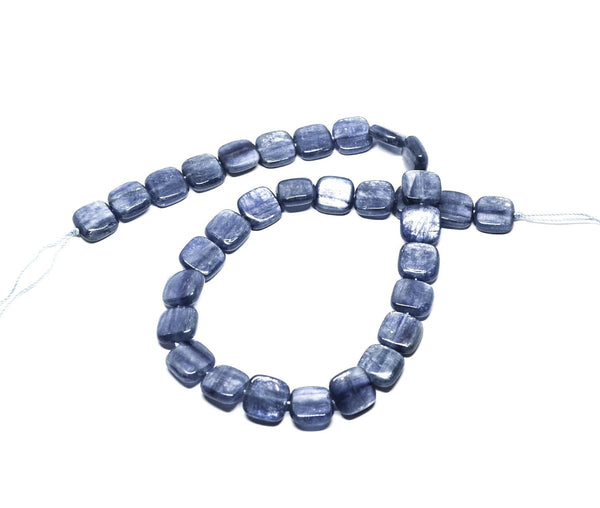 AAA Natural Blule kyanite stone bead, 13mm Square Kyanite Cabochons Beads for Jewelry Making, Loose 16 Inch Full Kyanite Bead Strand(# 443 )