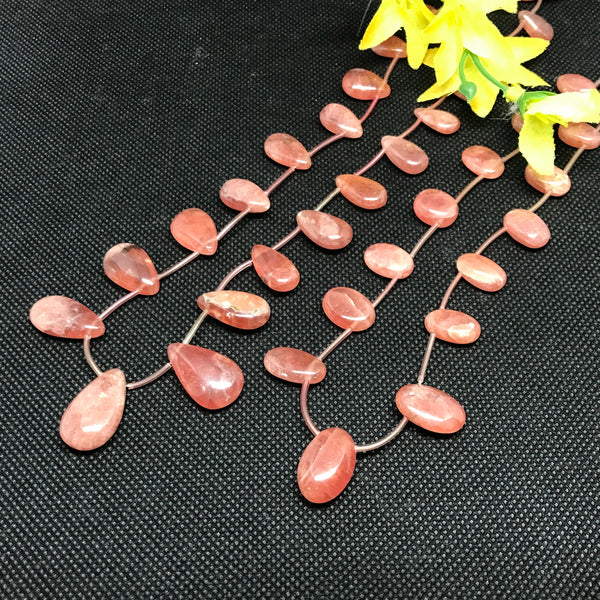 Natural Rhodochrosite Briolette.Beads,Bead Necklace,for jewelry making,October Birth stone,Pink,Red gemstoneGemstone Bead ,Gift for her#1428