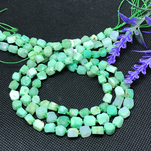 Chrysoprase beads cube shape, 6.5 mm,green, Beads, Gemstone necklace,for jewelry making ,gift for her #1430