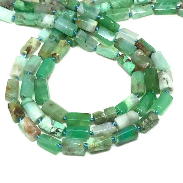 Natural chrysoprase Beads,12x7mm Barrel Smooth Green Gemstone Bead Necklace For Woman,Loose 16 Inch Bead Strand,May Birthstone Jewelry #1431