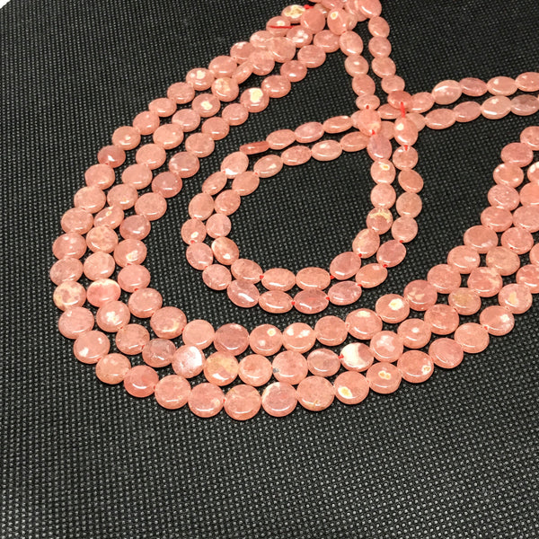 Natural Rhodochrosite OVAL N Coin shape Top quality9x7 and 9mm, Calibrated , beads, necklace 16 inch,best Color,pink, Most creative.#1425