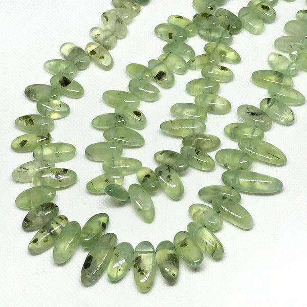 Prehnite Beaded Necklace, 15x18x8mm Tumble Prehnite Gemstone Beads, 100% Genuine Free Form Prehnite Cabochons For Pendant/Jewelry Making