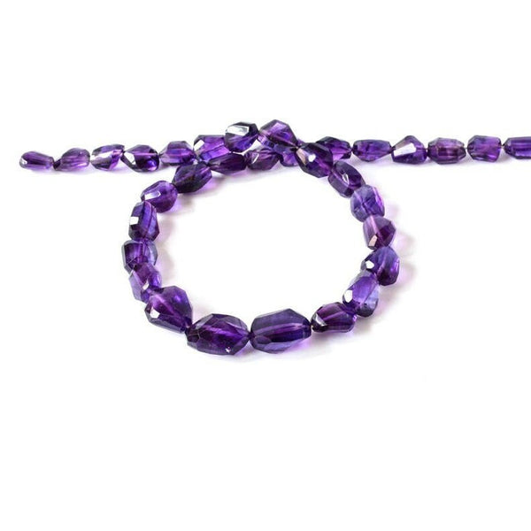 100% Natural African Amethyst beads, 8 to 13mm Tumble Stone Beads, Free Form High Quality Faceted Purple Amethyst Gemstone or Jewelry Making