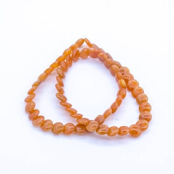 Natural Jasper Beads, 8mm Round Coin Shape Jasper cabochons For Jewelry, 16 Inch Strand Brown Jasper Stone Bead Necklace, Gift For Women