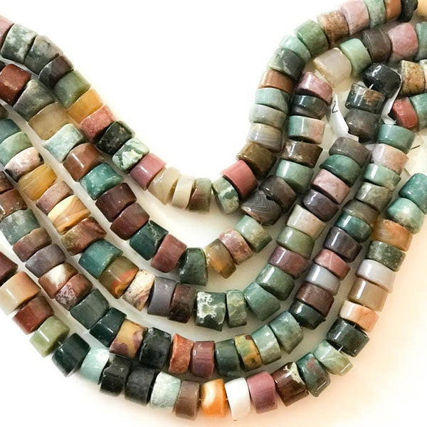 Natural Multi Color Jasper Beads,16mm Opal Large rondelle Bead Necklace For Woman,Loose Jasper bead Strand, Best Metaphysic Propertie(# 963)