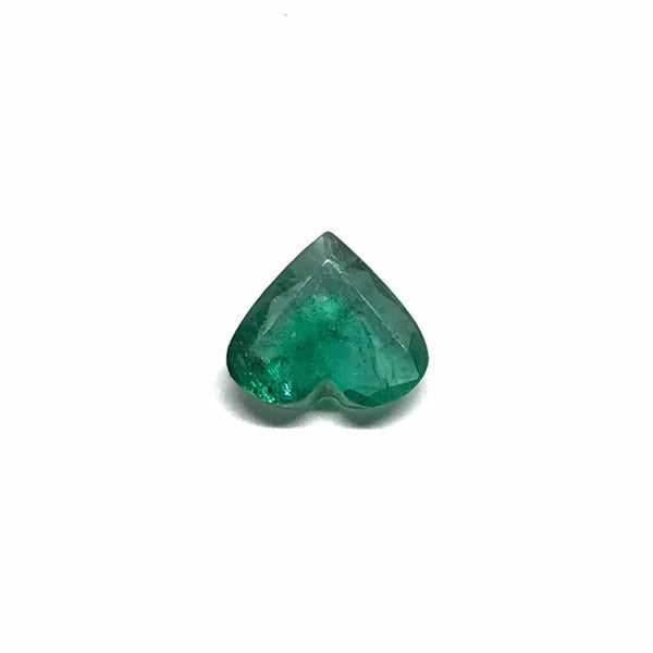 Natural Emerald, 7x8mm Heart cut emerald For Ring, 1.10 Carat Green Gemstone May Birthstone For Jewelry Making