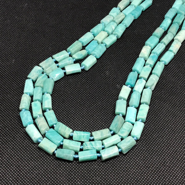 Natural Amazonite Beads, 11x7mm Barrel Smooth Amazonite Bead Necklace, 100% Genuine Green Gemstone For Jewelry Making,16 Inch Strand(# 1436)