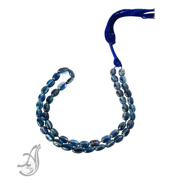 Natural Kyanite Beads, 8x5mm to 6x10mm oval cut Kyanite Blue Faceted Gemstone Bead, September Birthstone Jewelry, Loose Kyanite Bead Strand