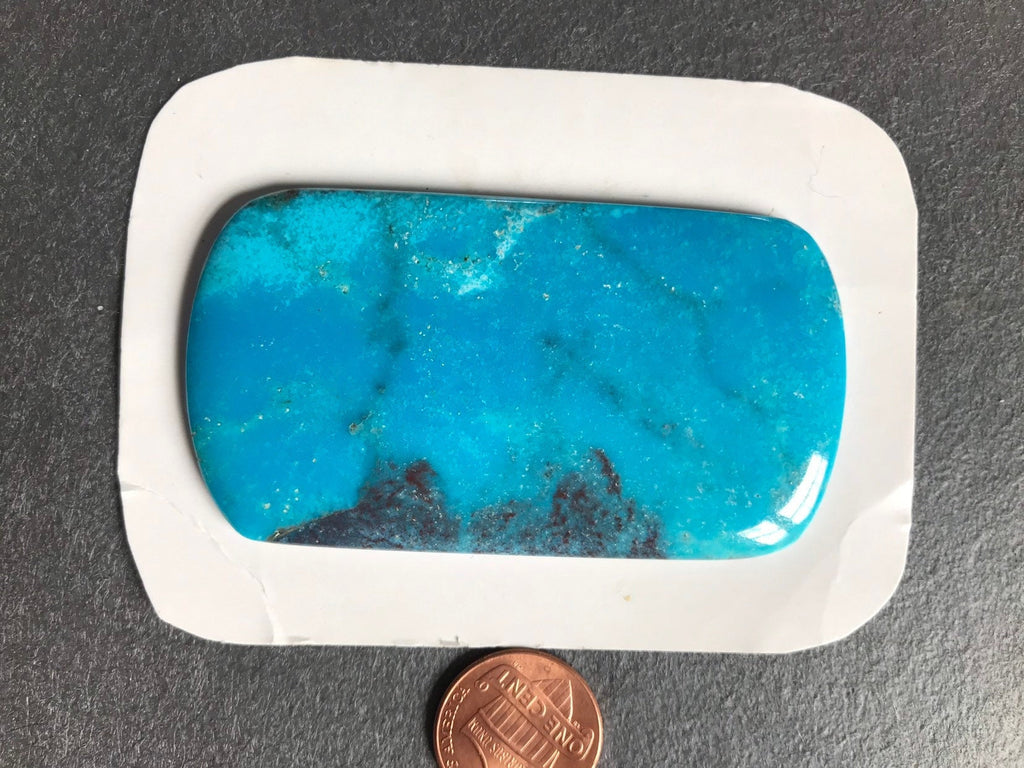 Natural Turquoise, Large Rectangle Sleeping Beauty Turquoise Gemstone For Jewelry Making, Loose December Birthstone For Pendant ( CB-193)