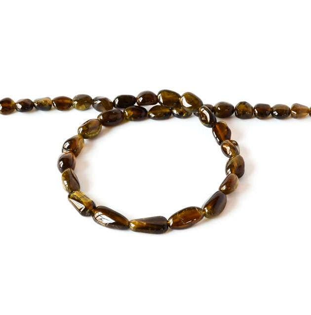 AAA Natural Petro Tourmaline, 6mm to 8mm Tumble Tourmaline Stone 16 Inch Strand Bead Necklace, Earth Mined Gemstones For Jewelry Making