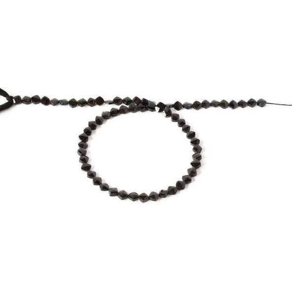 100% Natural Black Spinel beads, 6x6mm Fancy Kite Shape Black Spinel Bead Strand Necklace, Faceted Black Spinel Gemstone For Jewelry Making
