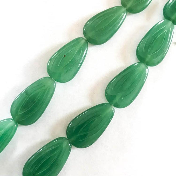Natural Aventurine Beads, 20x35mm Teardrop Green Aventurine Gemstone Bead Necklace, 16 Inch Strand Aventurine Bead For Jewelry Making