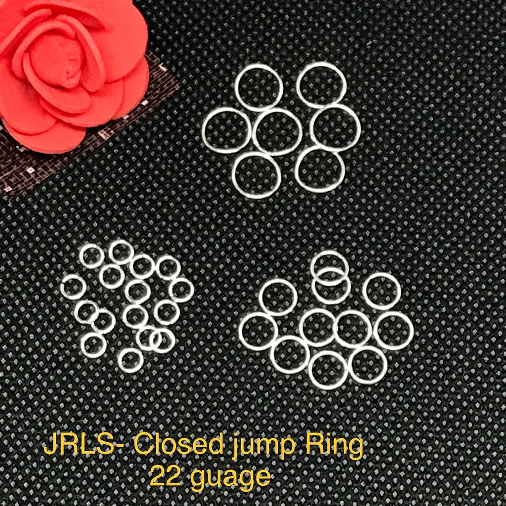 925 Sterling Silver CLOSED Jumps Rings, 4 to 8 mm, 22 Guage, connector For Jewelry Making, # JRLS