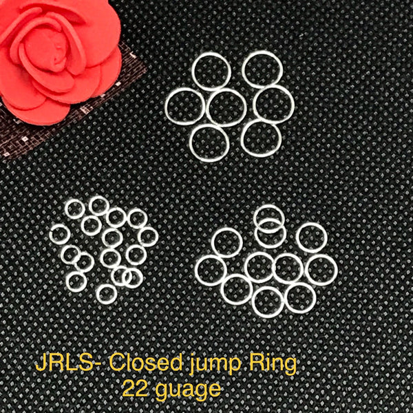 925 Sterling Silver CLOSED Jumps Rings, 4 to 8 mm, 22 Guage, connector For Jewelry Making, # JRLS