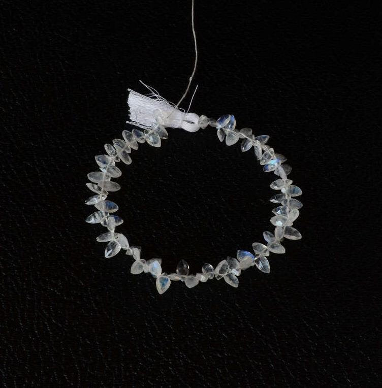 9x5mm AAA Natural Moonstone Bead, Marquise cut Moonstone Gemstone For Jewelry, Loose faceted Moonstone Bead Strand,
