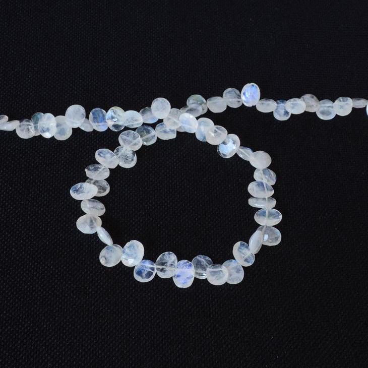 AAA Rainbow Moonstone Bead, 8x6mm to 9x7mm oval cut Natural Moonstone For Pendant, 14 Inch Strand Bead, June Birthstone Jewelry (# 133)