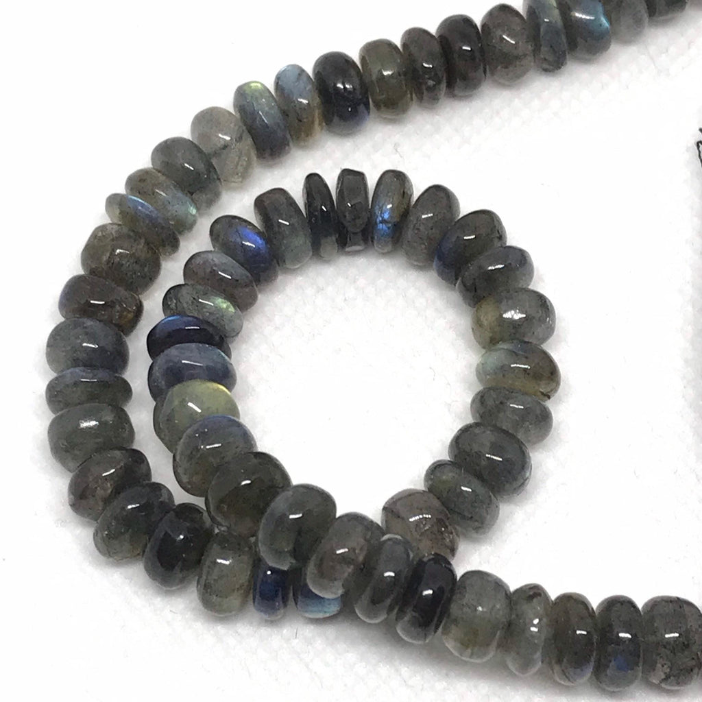 8mmm Natural Rondelle Labradorite Bead,Loose Brilliant Rainbow Fire Labradorite Gemstone Bead, 8" Strand Bead Bracelet,Gift For Woman (1189)