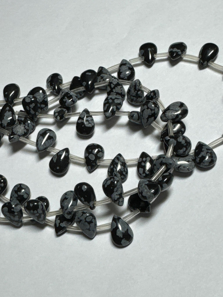 100% Natural Jasper Briolet Beads, Gemstone For Jewelry making, 6x9mm Pear, Laford skin Jasper Bead Strand, February Birthstone, necklace