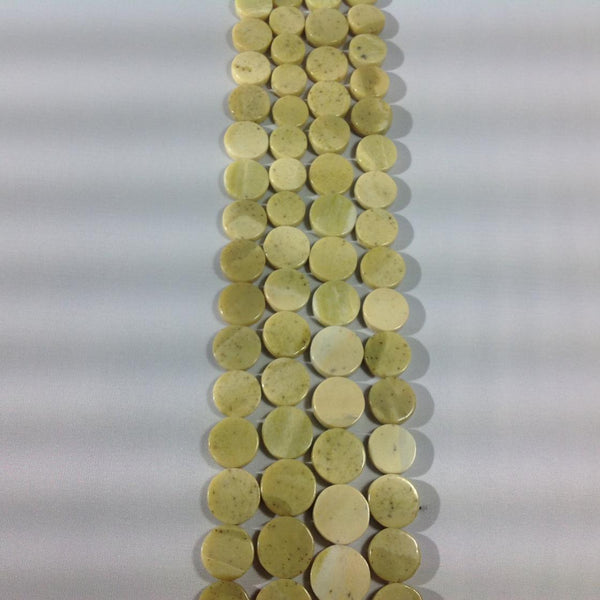 Natural Gaspeite Beads, 12mm to 16mm Coin Shape Gaspeite Bead Strand Necklace, Loose Gaspeite For Makig Jewelry, Gift For Women
