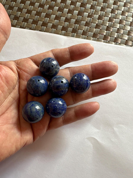 20mm Natural Blue Lapis Lazuli, Loose Sphere & Ball Lapis Lazuli Gemstone For Pendant (4 Piece in a Package)