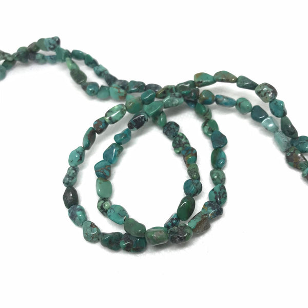 6x9mm Tumble Turquoise Bead, AAA Natural Turquoise Bead Necklace For Woman, Free Form 15 Inch Strand Turquoise Bead For Jewelry (# 1108)