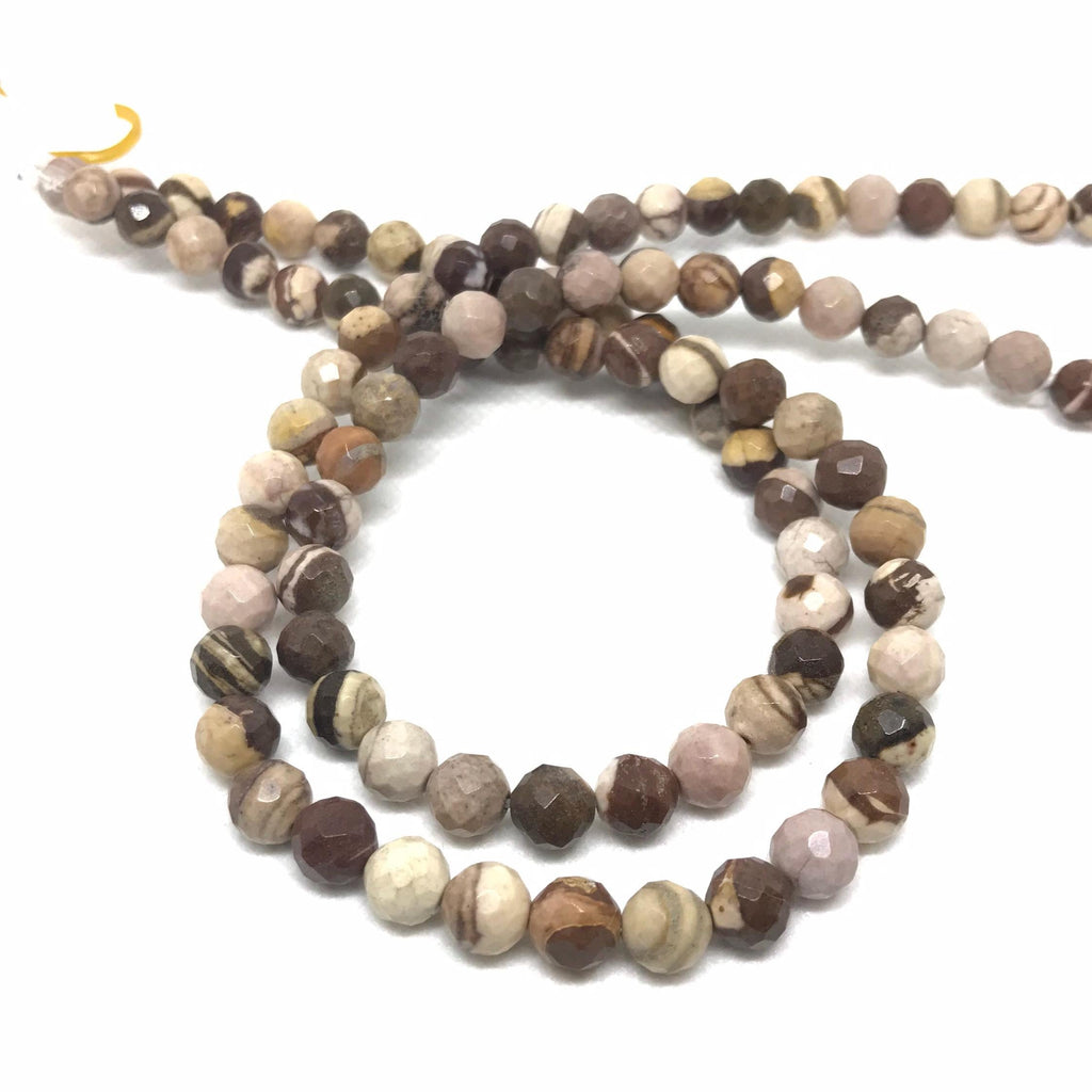 Natural Jasper Beads, 6mm & 8mm Round Faceted Jasper Bead Necklace For Man/Women, Beautiful Creative Pattern Jasper Bead Strand (# 1119 )