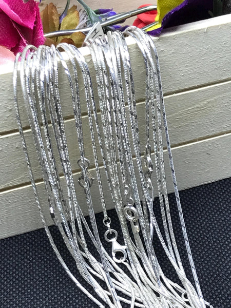 Snake Chain, 925 Sterling Silver, Snake Chain Necklace, Italian Chain For Men, Gift For Women, 16 to 24 Inch Chains (MGR-30-S-16-24")