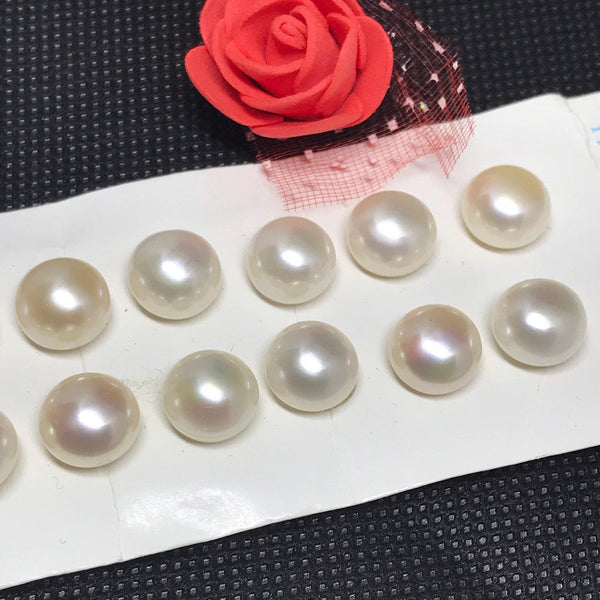 High Quality Culture Pearl Gemstone, 10mm Round Pearl Stone For Ring/Pendant, Loose Creative Pearl Cabochon June Birthstone (0025PRL)