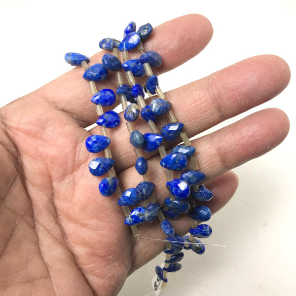 Natural Lapis Lazuli Beads, 6x9mm Pear cut Blue Gemstone For Jewelry Making, Top Quality Lapis Lazuli Bead Strand, 16" September Birthstone
