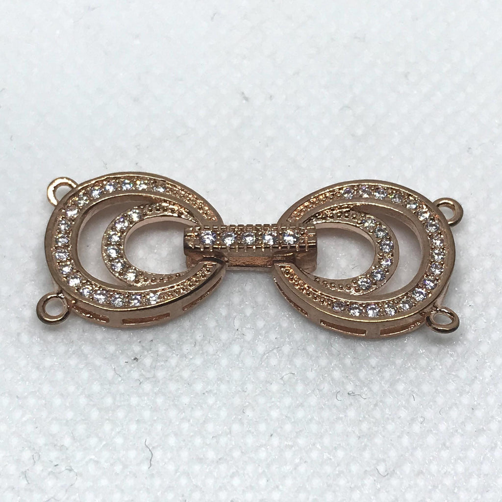Cubic Zirconia CZ Diamond style micro pave Setting Clasp, Filigree Clasp Wonderful Piece of Jewelry (AYS-Micro Pave-9 )