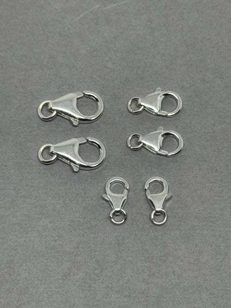 10 Piece Trigger Clasp, Silver Trigger Clasps, 925 Sterling Silver, Clasps For Keychains (AYS-PC-3)