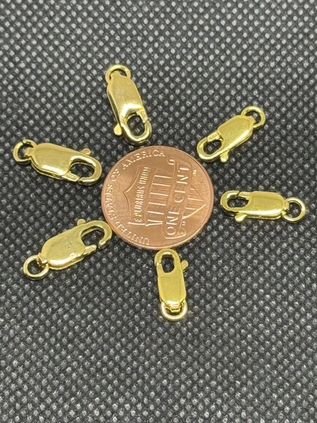 Gold Lobster Clasp, 14k Gold Filled Clasp With Open Jump Ring, 14 mm,Gift For Her, Connector,End clasp (Package of 6 pcs #LCGF-3