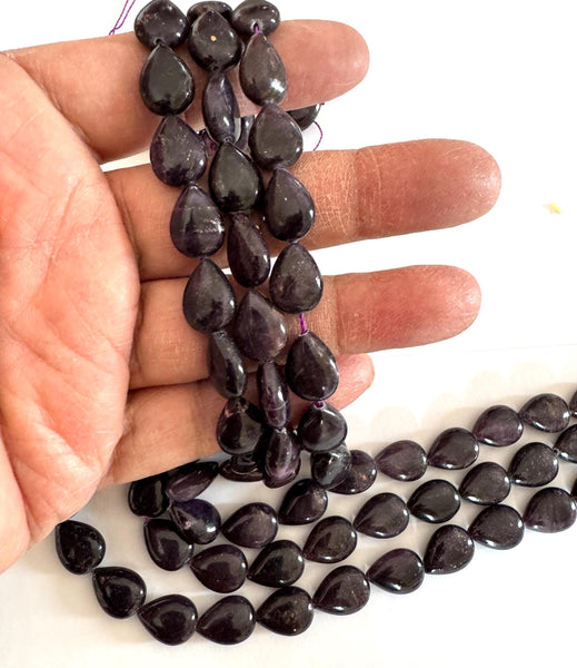 Natural Sugilite Bead, Pear Shape Plain Sugilite Bead, 10x13mm Sugilite Bead Necklace, Sugilite For Jewelry Making (#918)