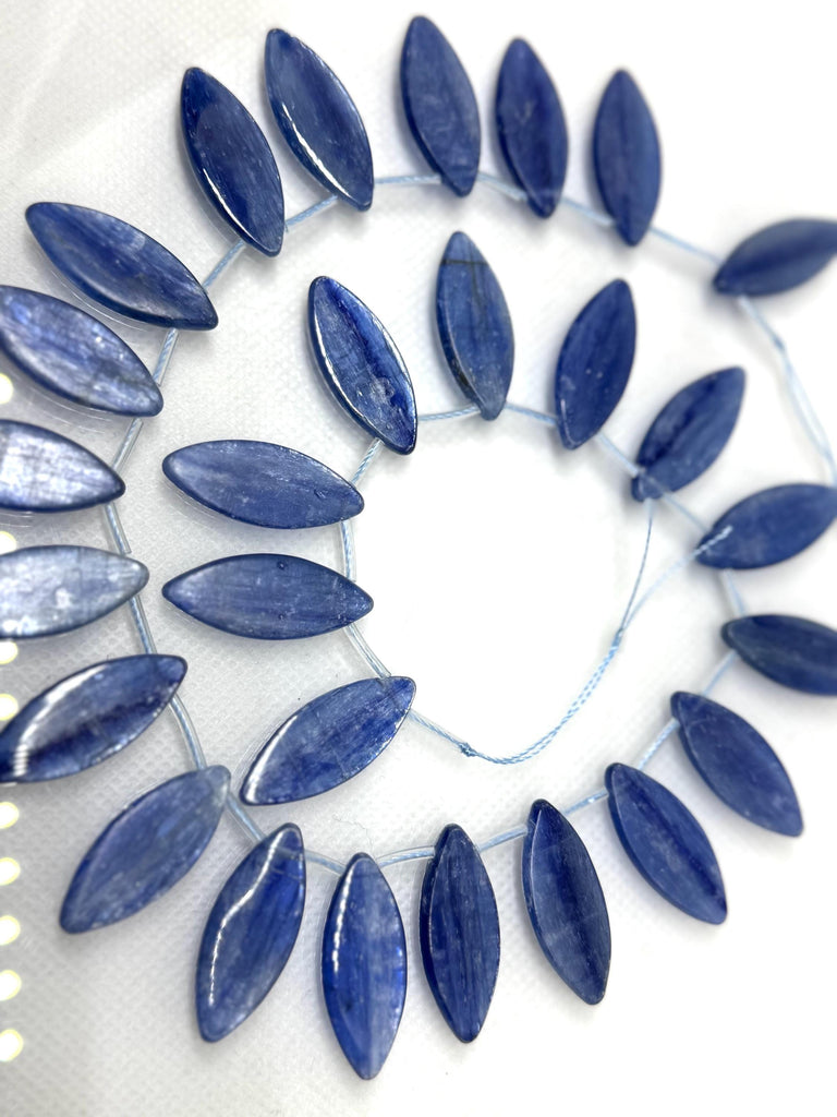 AAA Kyanite Bead, 28x11 Kyanite Pear Bead Necklace, Blue Kyanite For Jewelry making, September Birthstone, 16 Inch Strand,(#1447)