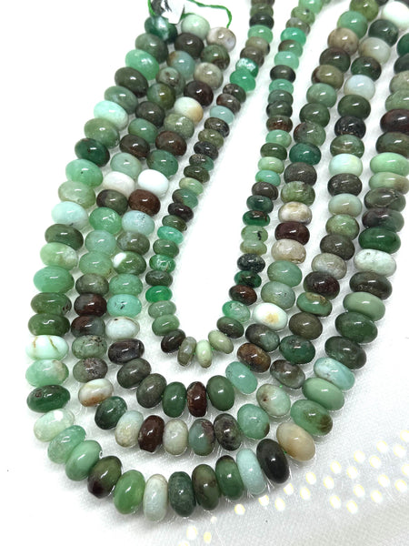 Chrysoprase Bead, Smooth Chrysoprase Rondele Plain Bead Necklace,10-12-14 mm 16 Inch Strand Bead, Gemstone For Jewelry Making (#1449)