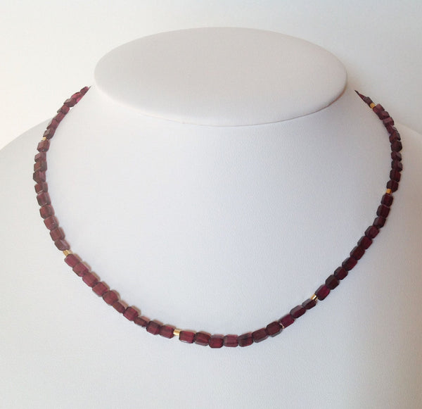 Rhodolite Garnet Bead, Faceted Garnet Beads, Garnet Bead Necklace, 100% Natural Gemstone For Jewelry Making, Adjustable Necklace