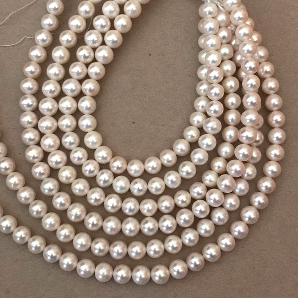 100% Natural AAA Culture Pearl Bead, 10.5MM Round Culture Pearl Necklace For Women, 16 Inch Strand, White Gemstone Beads AYS-000241-PRL)