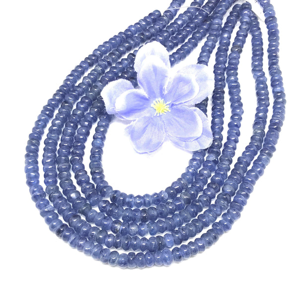 Natural Kyanite Beads, 16mm rondelle Kyanite full Strand Bead Necklace For Man/Women, Loose Blue Kyanite September Birthstone For Jewelry