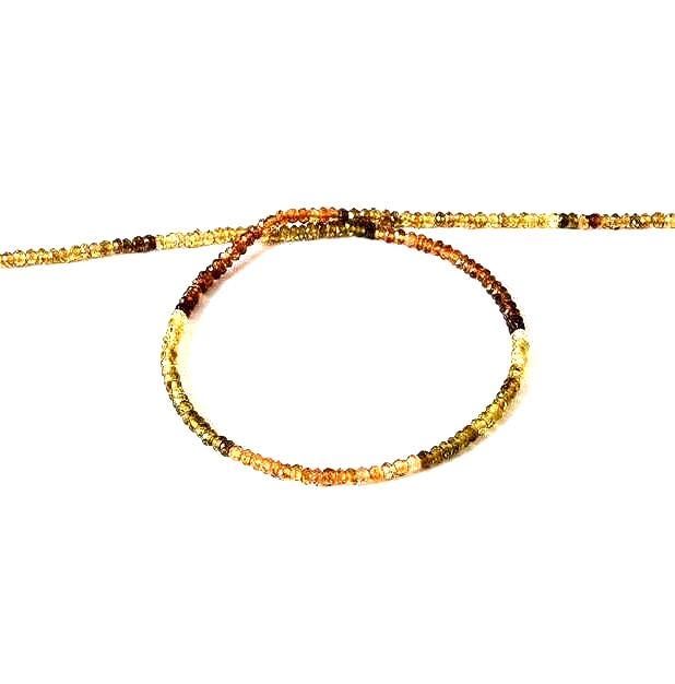 Natural Multi Color Tourmaline Beads, 3.35mm Rondelle Israeli Petro Tourmaline Bead Necklace, 14 Inch Strand Tourmaline Bead for Jewelry