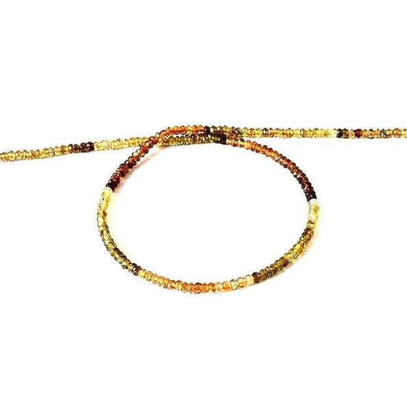 Natural Multi Color Tourmaline Beads, 3.35mm Rondelle Israeli Petro Tourmaline Bead Necklace, 14 Inch Strand Tourmaline Bead for Jewelry