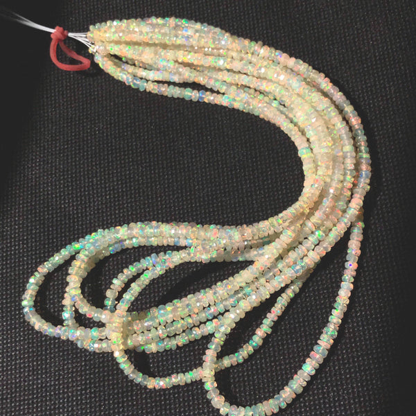 Ethiopian opal Rondell 3.7 mm appx. 16 Inch,Bautiful Brillient Fire, AAA quality, jewelry designer's Creative desire(#1261)
