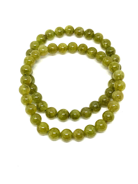 Natural Tsavorite Bracelet,6.5mm Garnet Bead Bracelet For Women,Gemstone Bracelet,Unisex Bracelet,January Birthstone, Gift For Her( JB-0073)