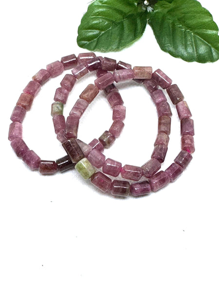 Pink Tourmaline 7x9 mm Bracelet, Nice quality. One of a kind,100% natural, Earth mined